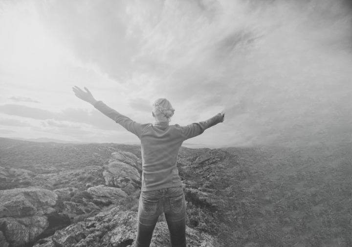 open arms to the sky